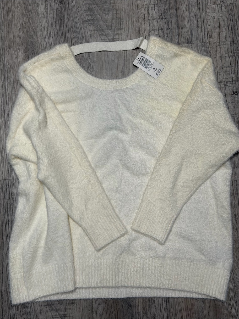 torrid Cream‎ Fuzzy Scoop Neck Sweater